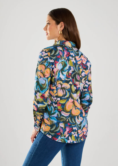 Poplin Printed Shirt in Garden Camo