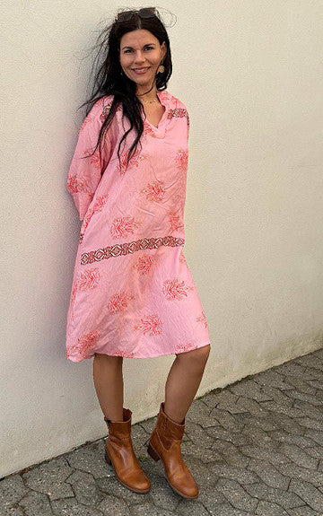 Benita Dress in Rosa