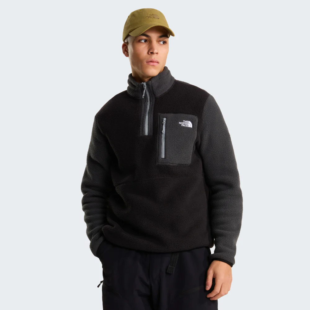 Yumiori 1/4 Zip Fleece Jacket in TNF Black / Monument Grey & Asphalt