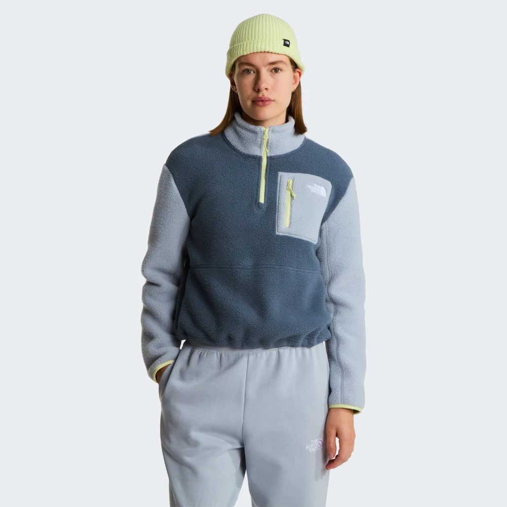 Yumiori 1/4 Zip Fleece Jacket in Granite / Frost Grey & Lemon Mist