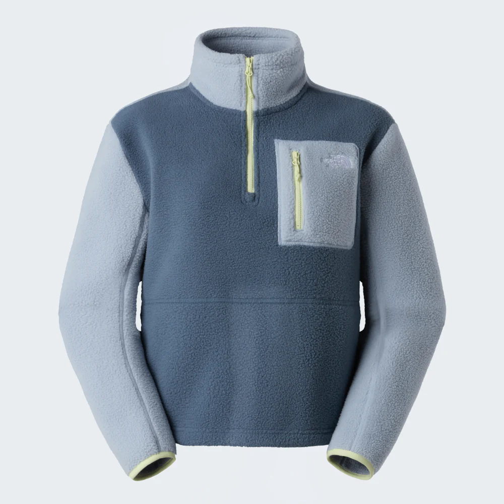Yumiori 1/4 Zip Fleece Jacket in Granite / Frost Grey & Lemon Mist