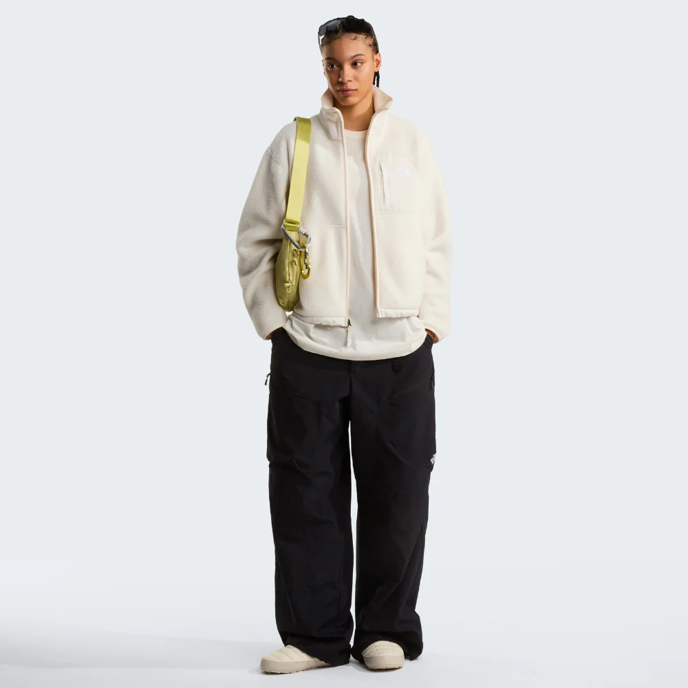 Yumiori Off Peak Full Zip Fleece Jacket in White Dune