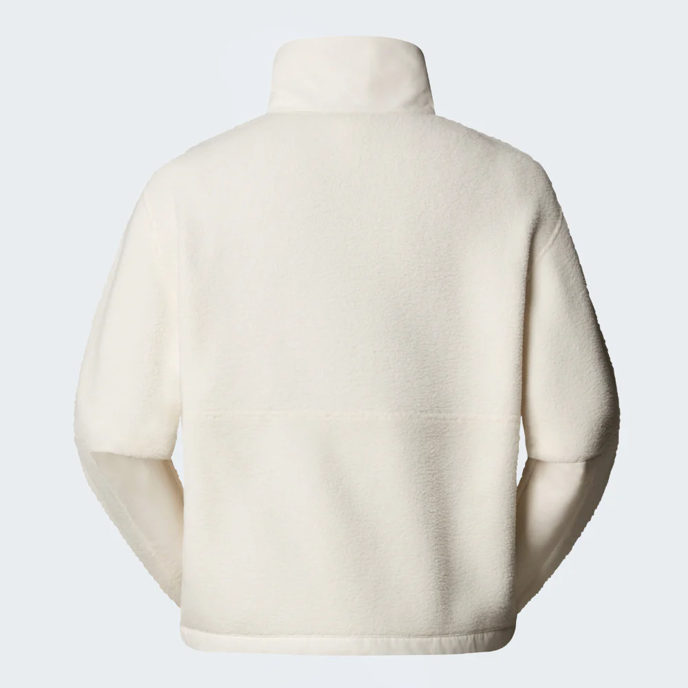 Yumiori Off Peak Full Zip Fleece Jacket in White Dune