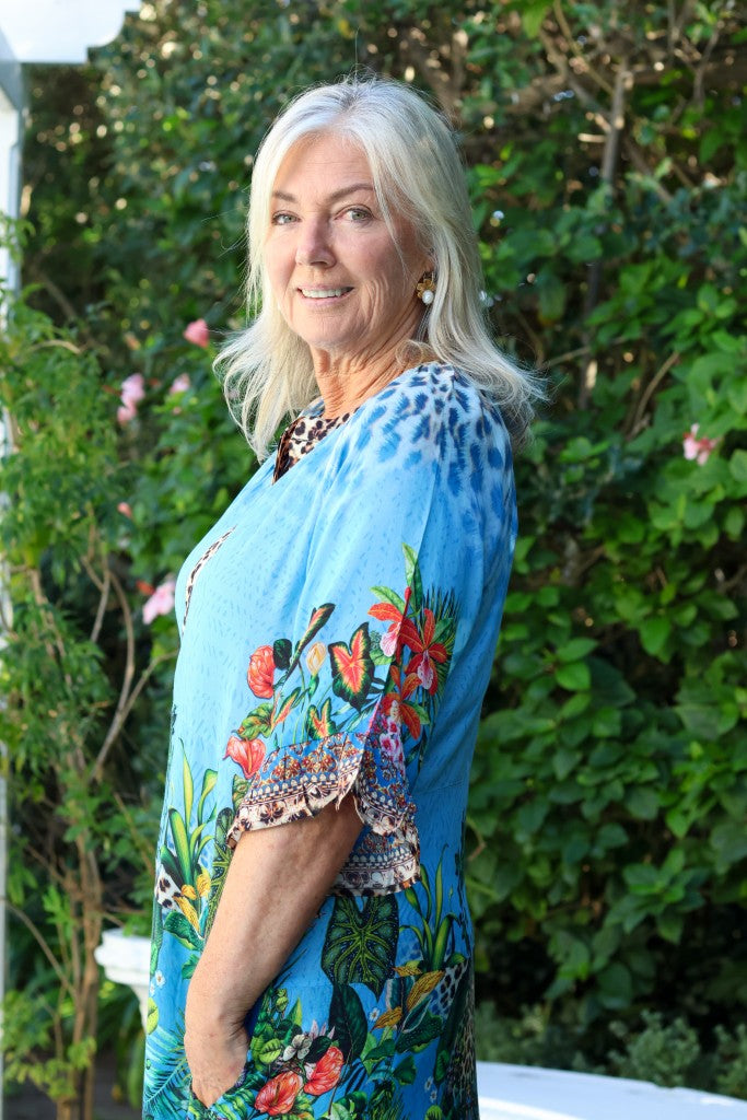 Ava Dress in Blues