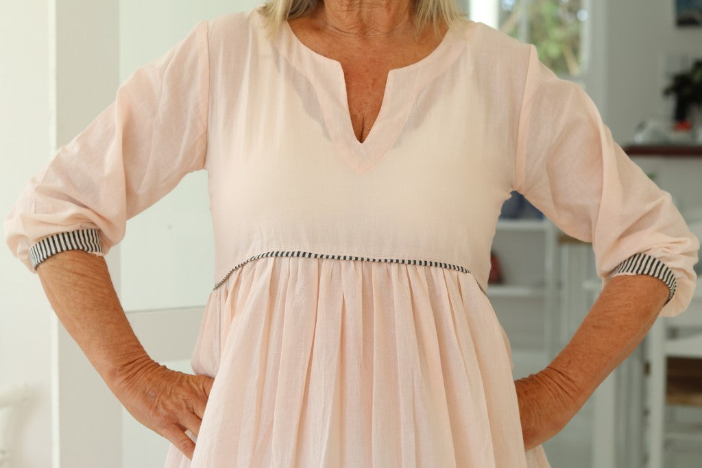 Terry Dress in Soft Peach