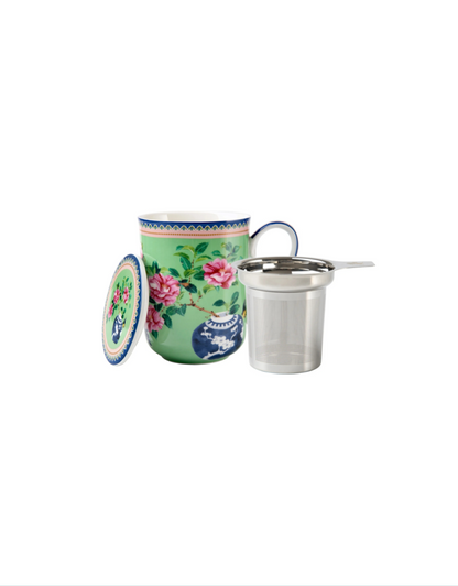 Gabby Malpas Jardin Mug with Infuser in Camelia