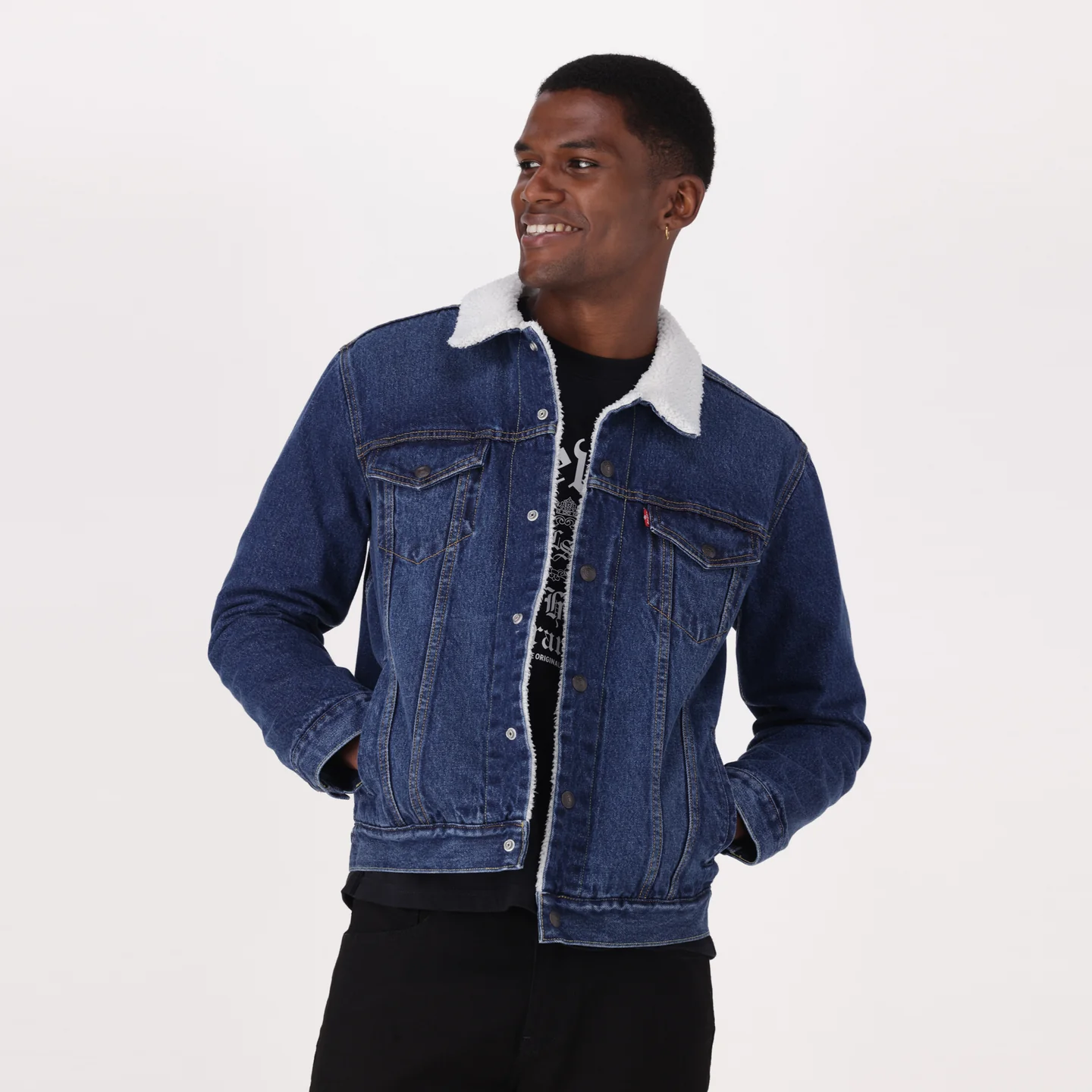 Type 3 Sherpa Jacket in Dark Stonewash
