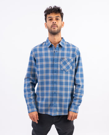 Loreto Flannel Shirt in Smokey Blue