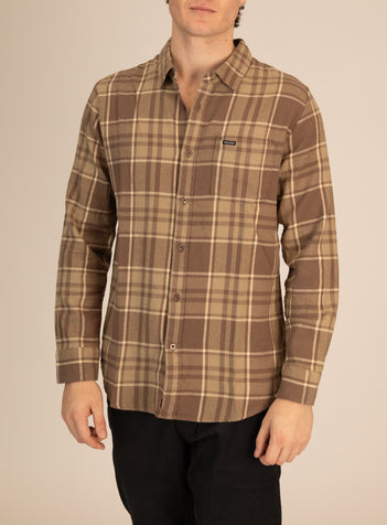 Leland Flannel Shirt in Mushroom