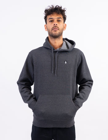 Foreman Fleece Hoodie in Heather Black