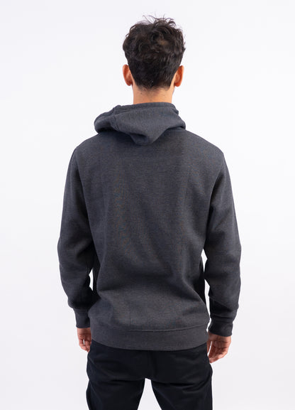 Foreman Fleece Hoodie in Heather Black