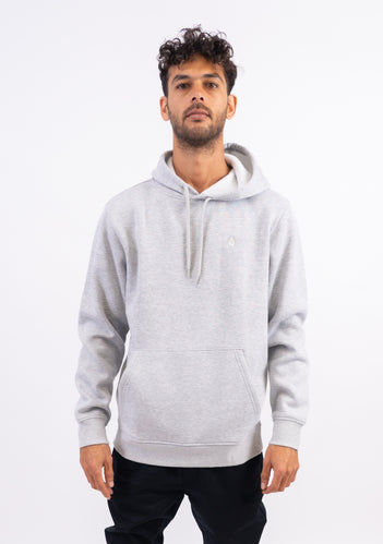 Foreman Fleece Hoodie in Heather Grey