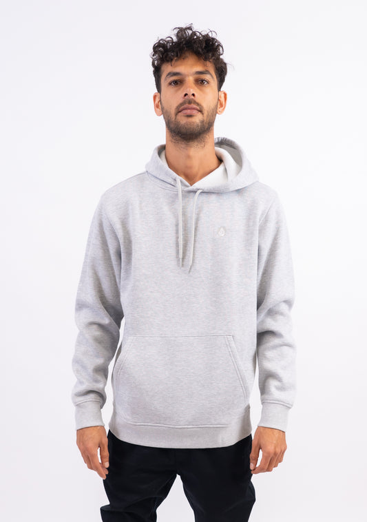 Foreman Fleece Hoodie in Heather Grey