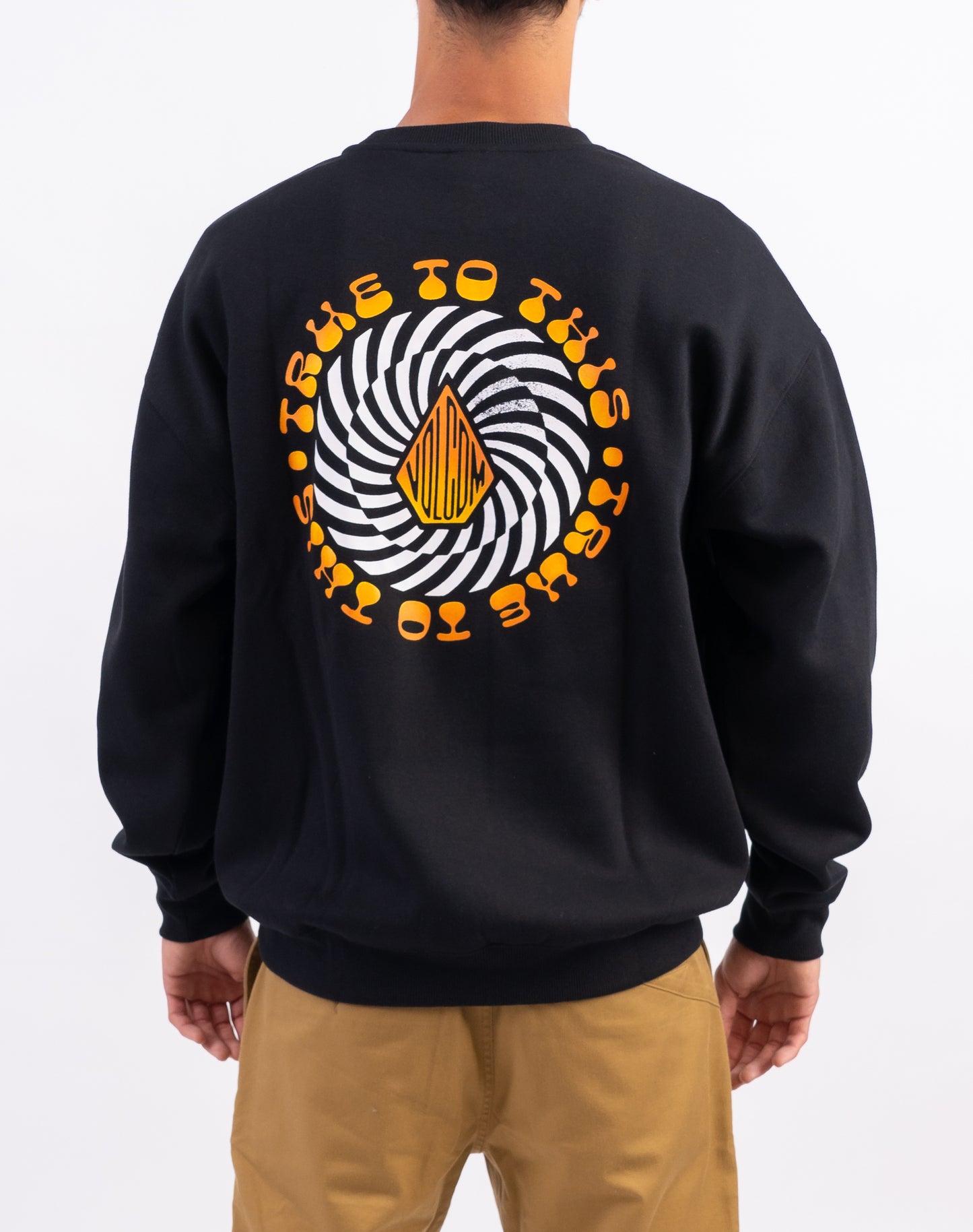 Roundabout Crewneck Sweatshirt in Black