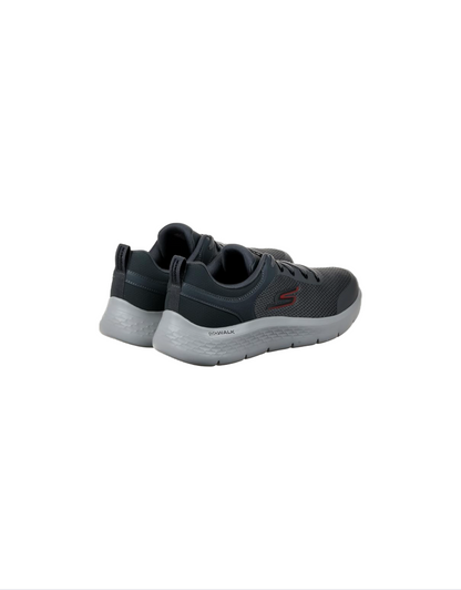 Go Walk Flex Men's Lace-Up in Charcoal/Red