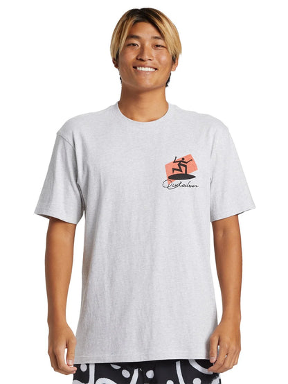 Quik Surfer Tee in Snow Heather