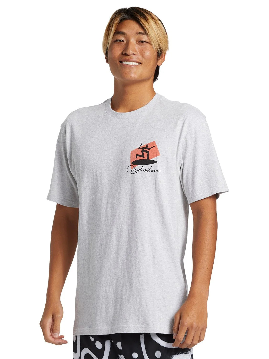 Quik Surfer Tee in Snow Heather