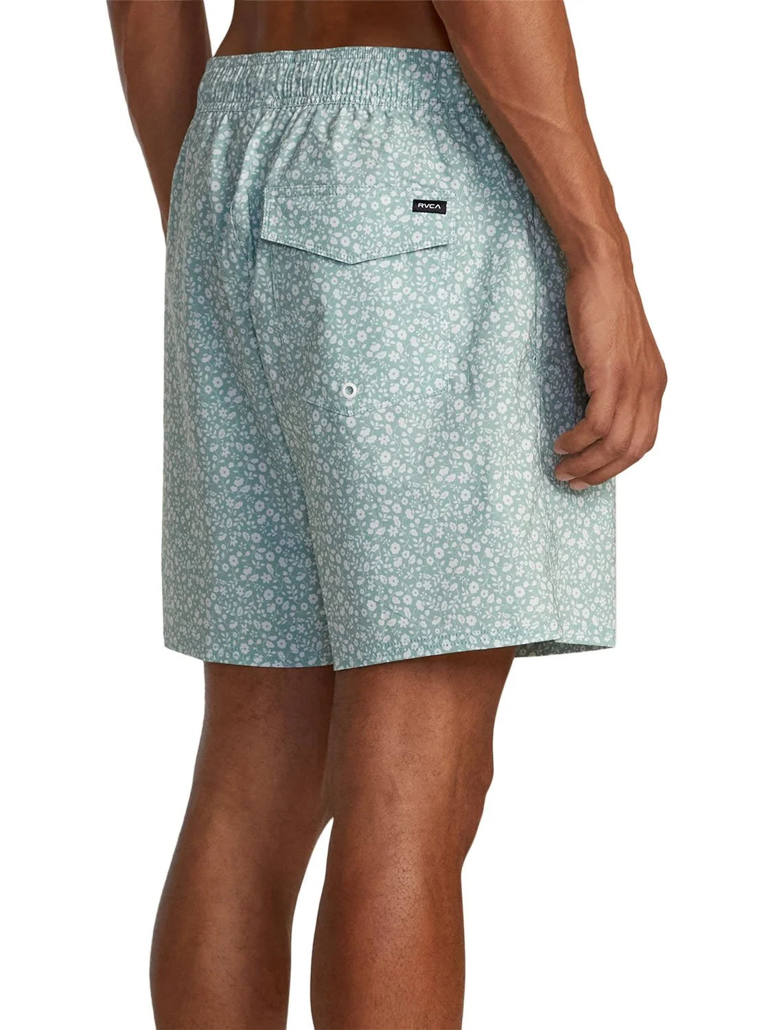 Barnes Elastic Volley Shorts in Green Haze Floral