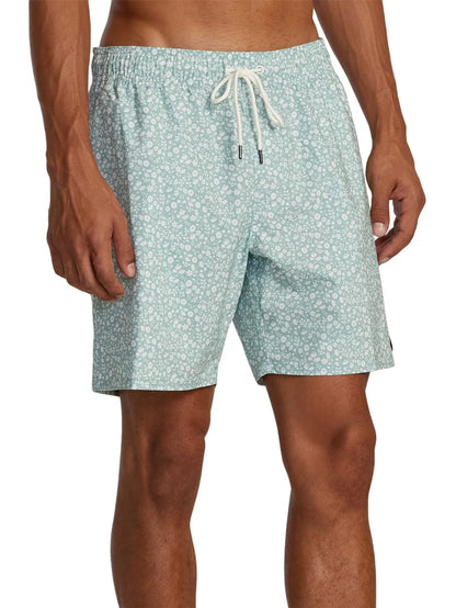 Barnes Elastic Volley Shorts in Green Haze Floral