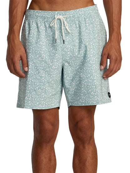 Barnes Elastic Volley Shorts in Green Haze Floral