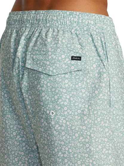 Barnes Elastic Volley Shorts in Green Haze Floral