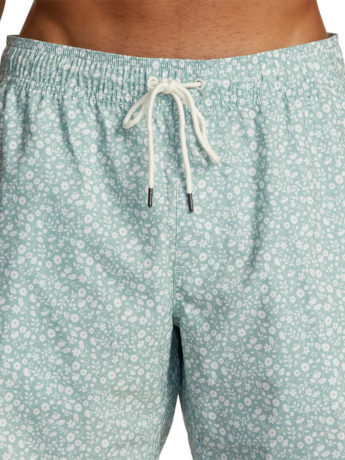 Barnes Elastic Volley Shorts in Green Haze Floral