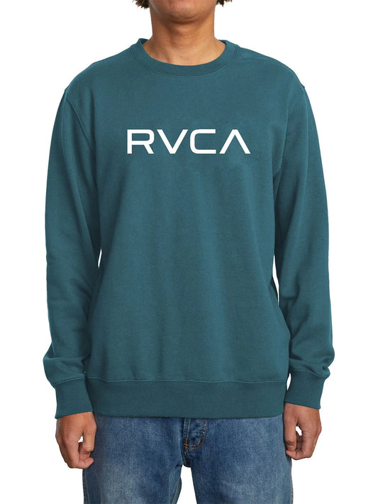 Big RVCA Crew Sweatshirt in Atlantic Green