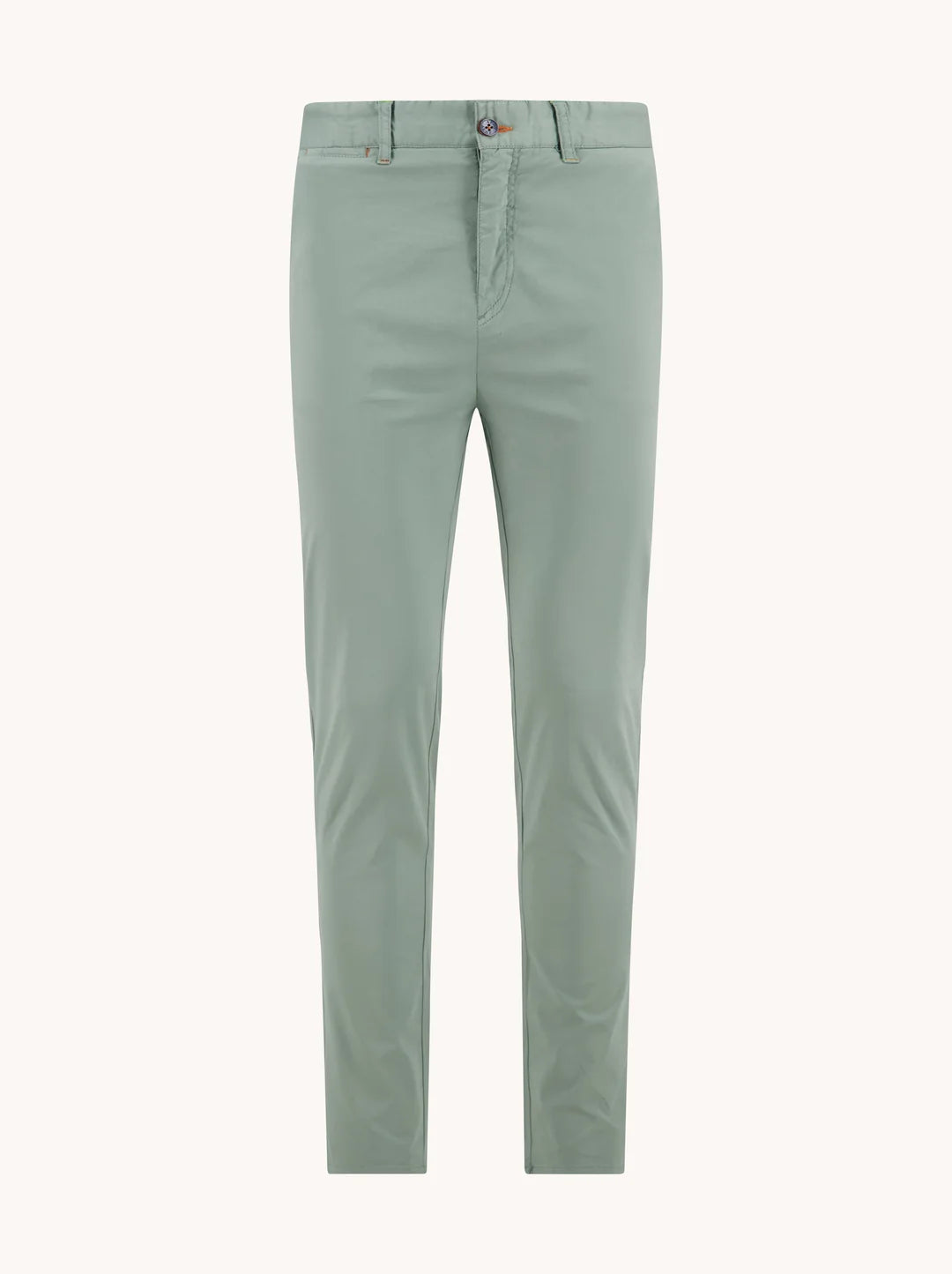 Cotton Blend Garment Dyed Chinos in Thyme