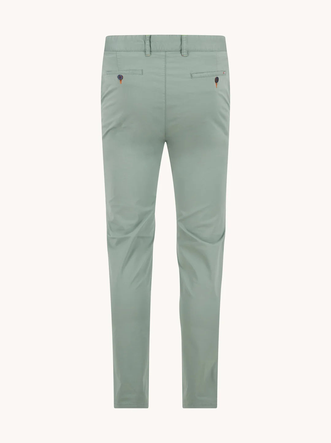 Cotton Blend Garment Dyed Chinos in Thyme