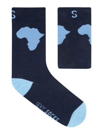 Africa Bamboo Socks in Blue