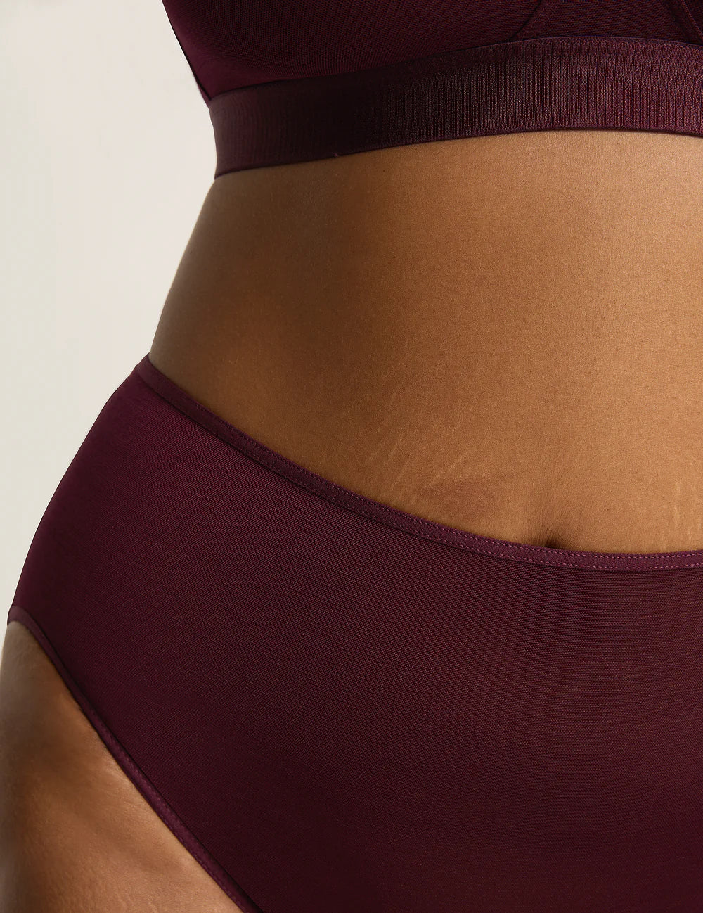 FreeMesh High Cut Full Briefs in Fig