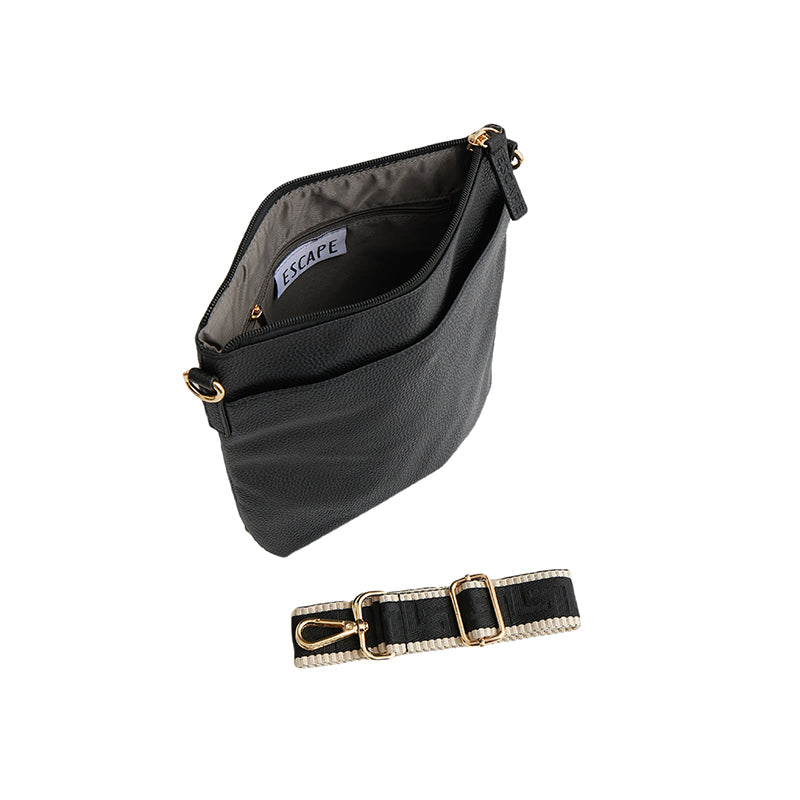 Crossbody Bag in Black & Gold