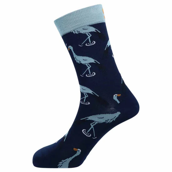 Blue Crane Bamboo Socks