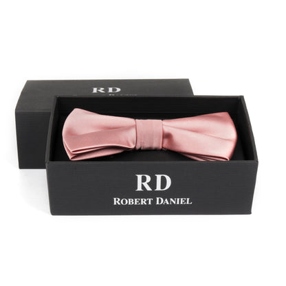 Bow Tie With Matching Pocket Square in Dusty Pink
