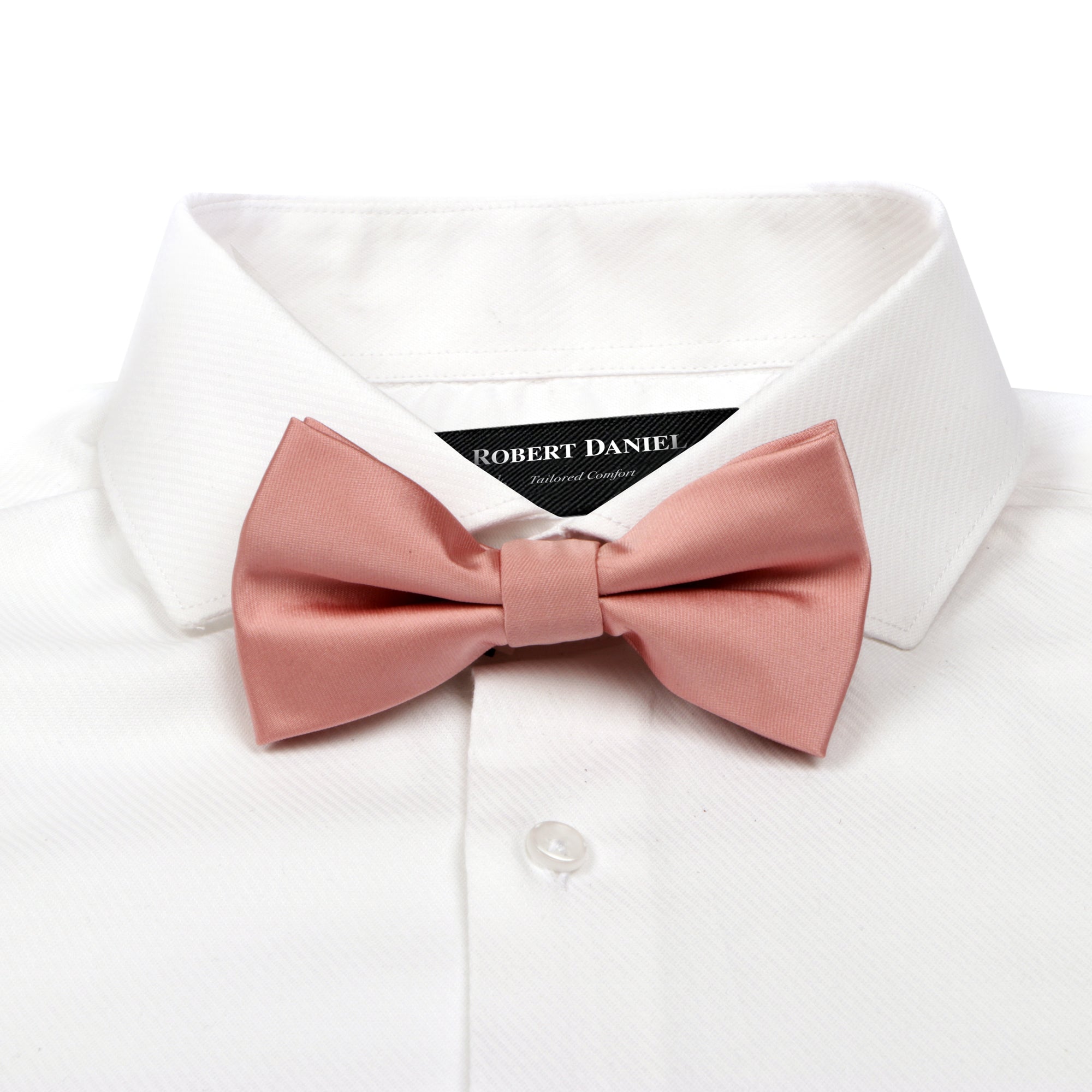 Bow Tie With Matching Pocket Square in Dusty Pink