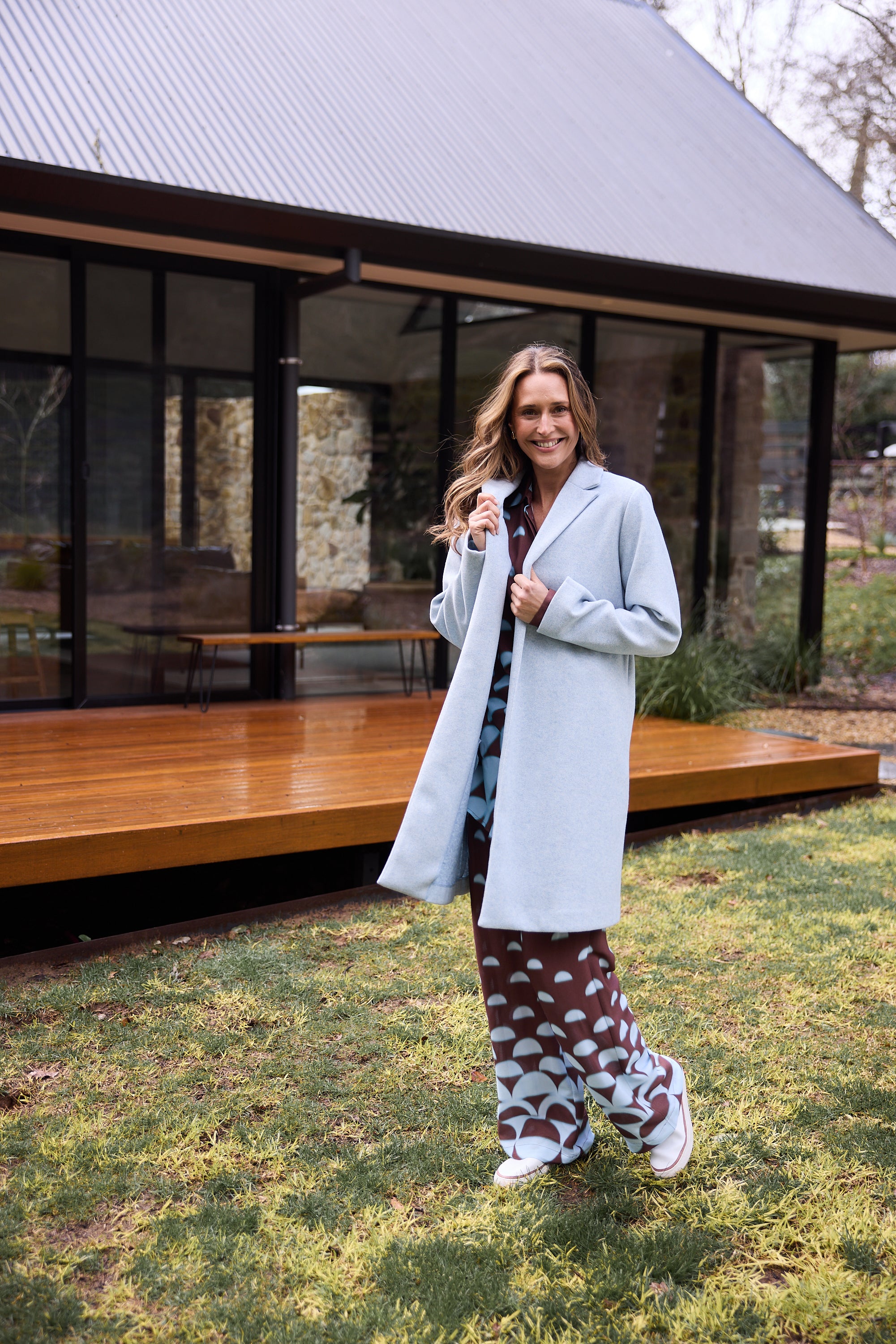 Bella Coat in Ice Blue Marl