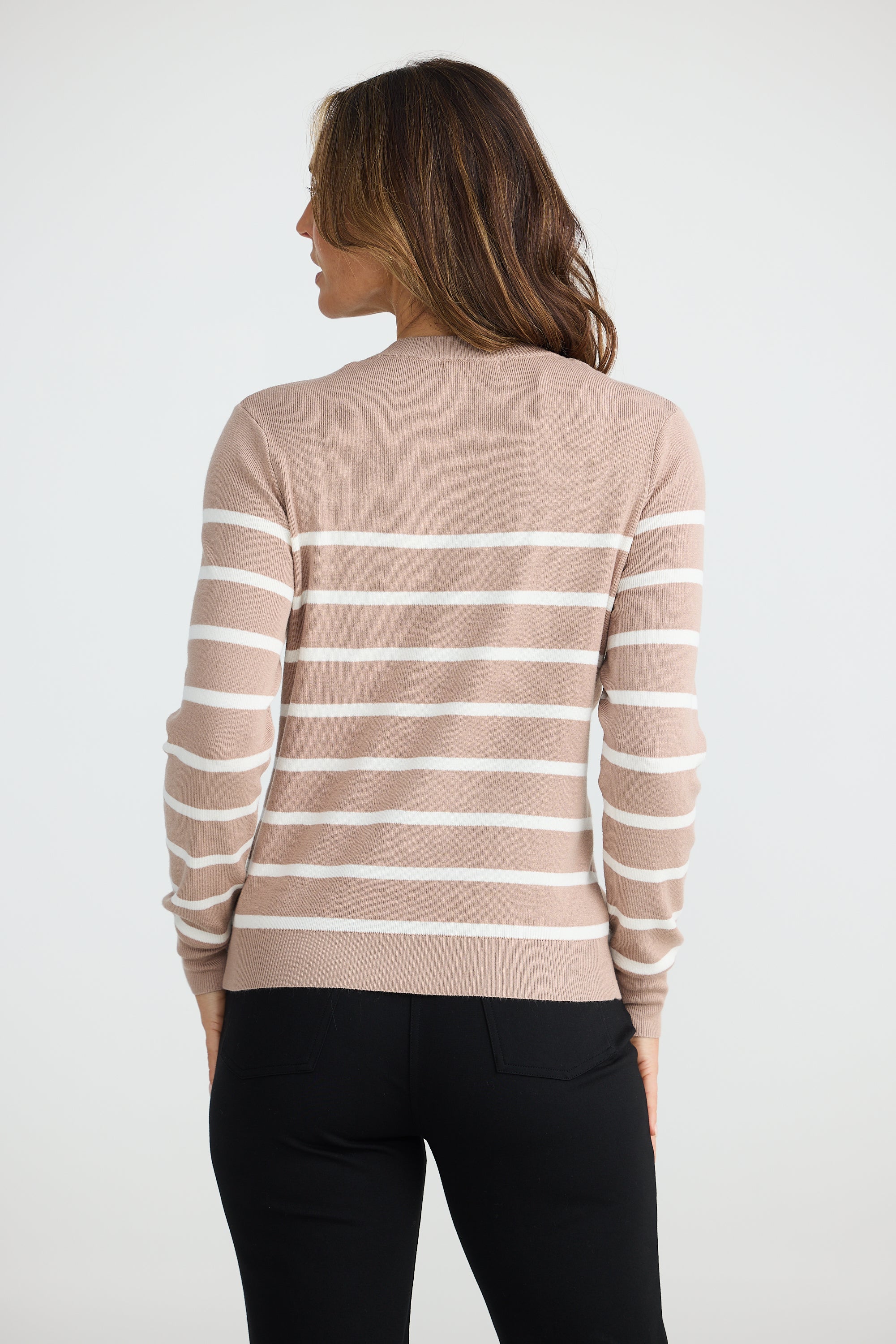 Cleo Knit in Mocha / Off White