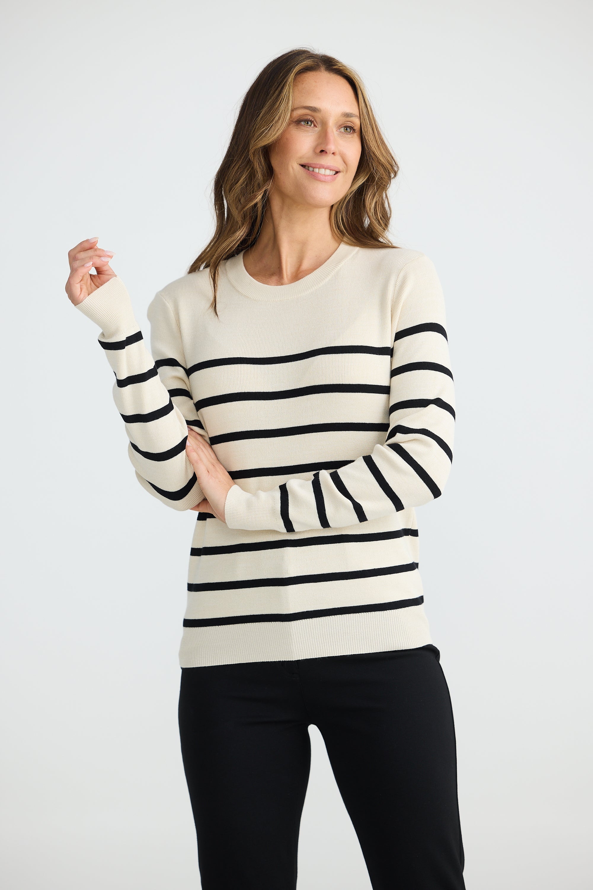 Cleo Knit in Oatmeal / Black