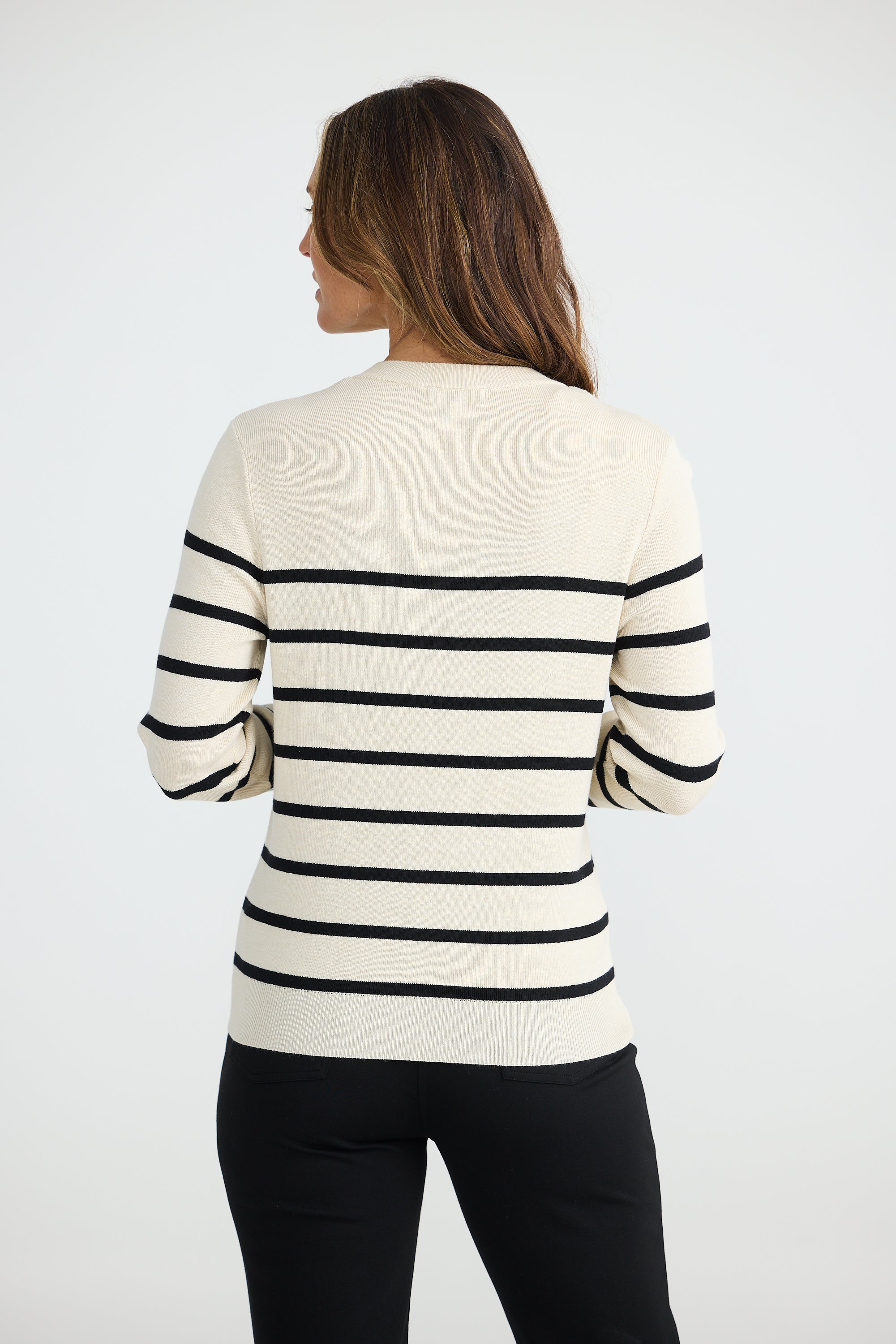 Cleo Knit in Oatmeal / Black