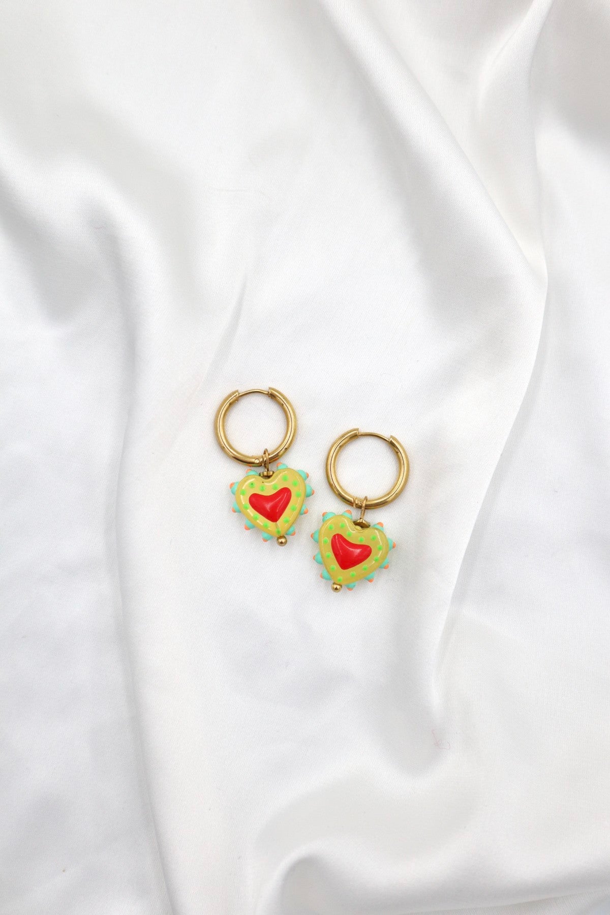 Bairro Alto Charm Hoops in Wild Heart