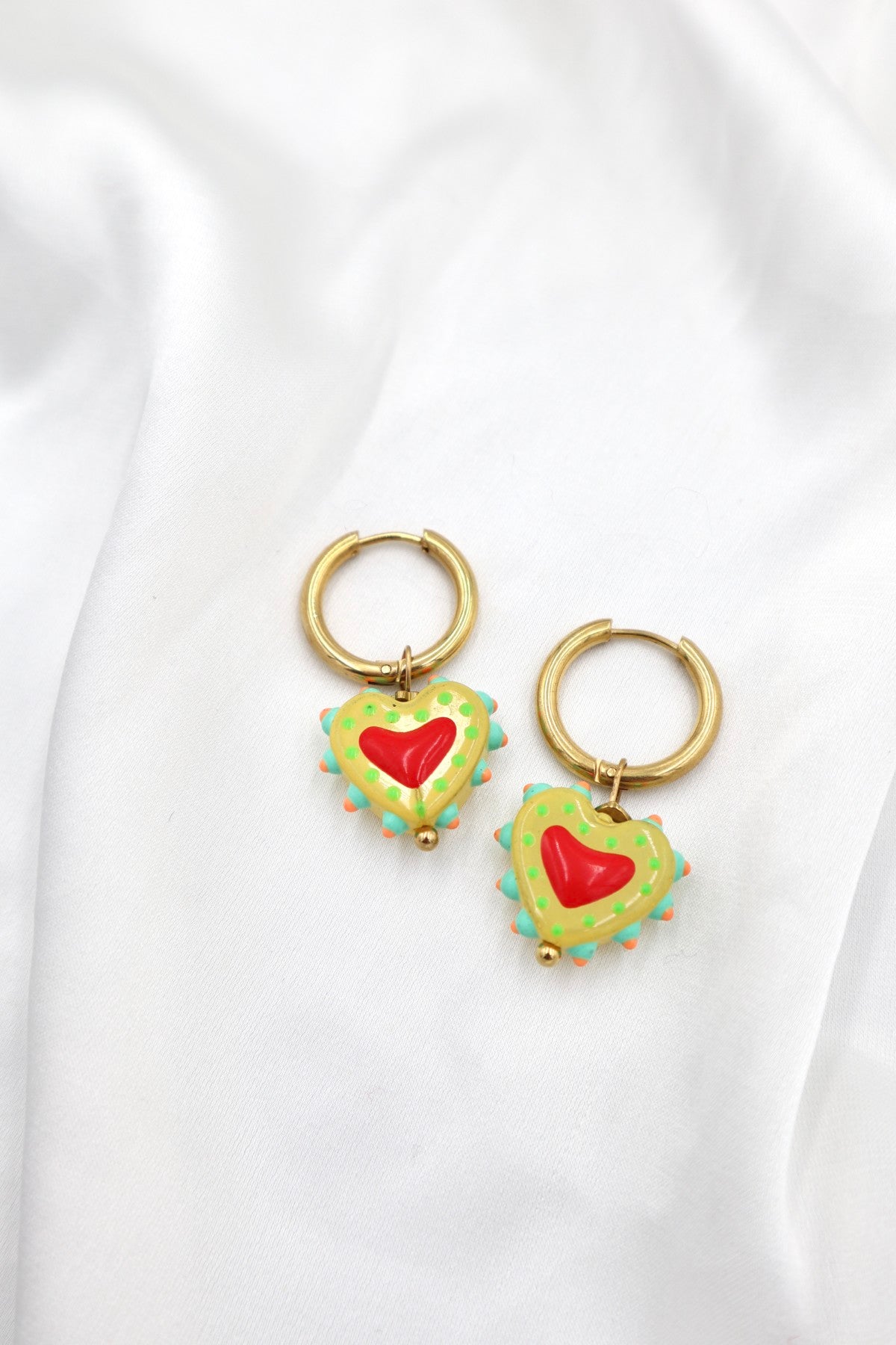 Bairro Alto Charm Hoops in Wild Heart