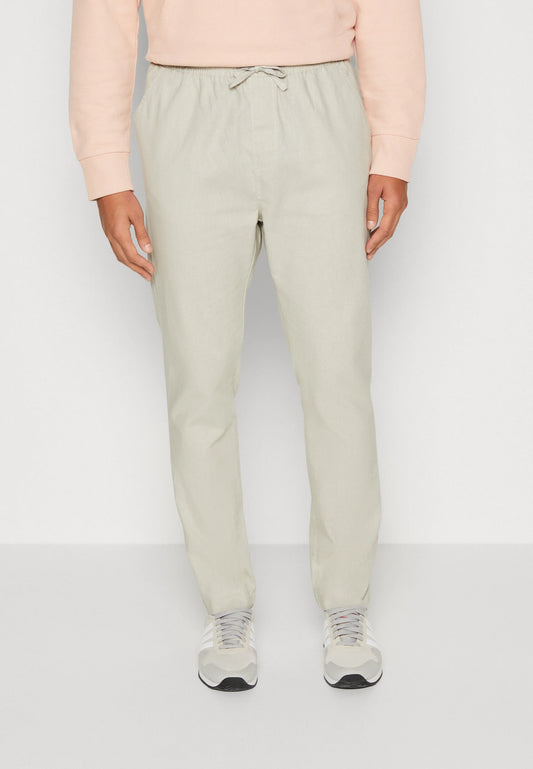 Beach Linen / Cotton Blend Pants in Light Stone