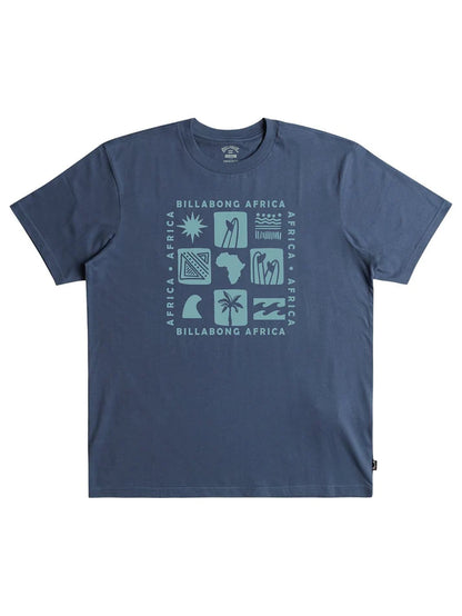 Men's African Mosaics T-Shirt in Slate Blue