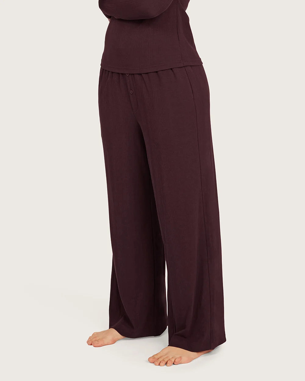 AiraRib Lounge Pants in Mulberry