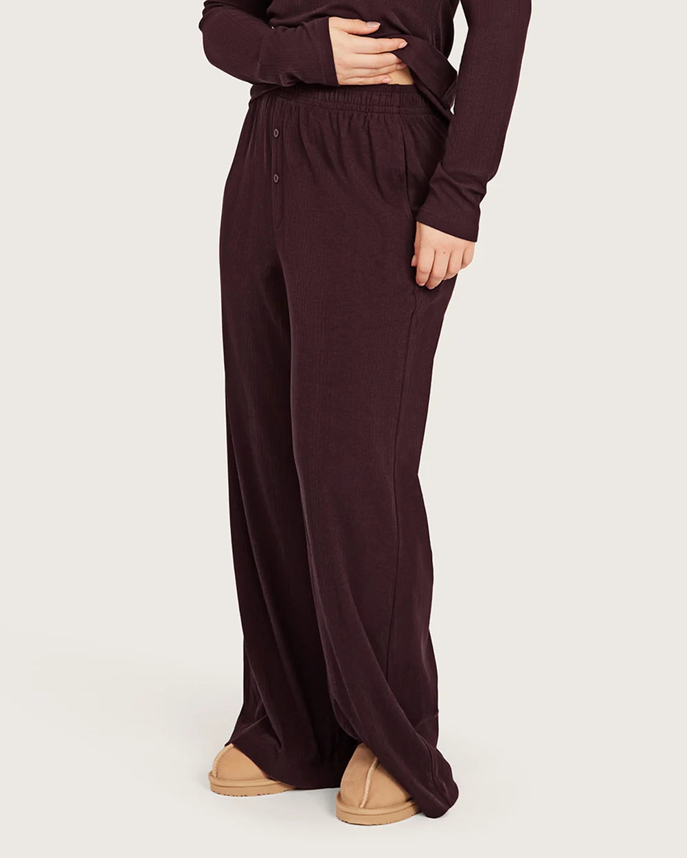 AiraRib Lounge Pants in Mulberry