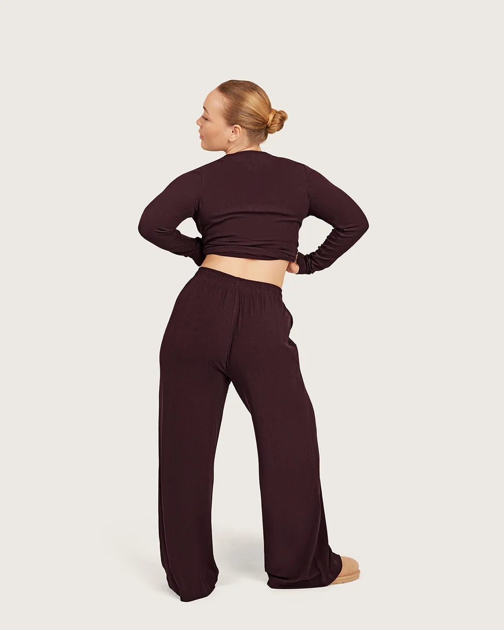 AiraRib Lounge Pants in Mulberry