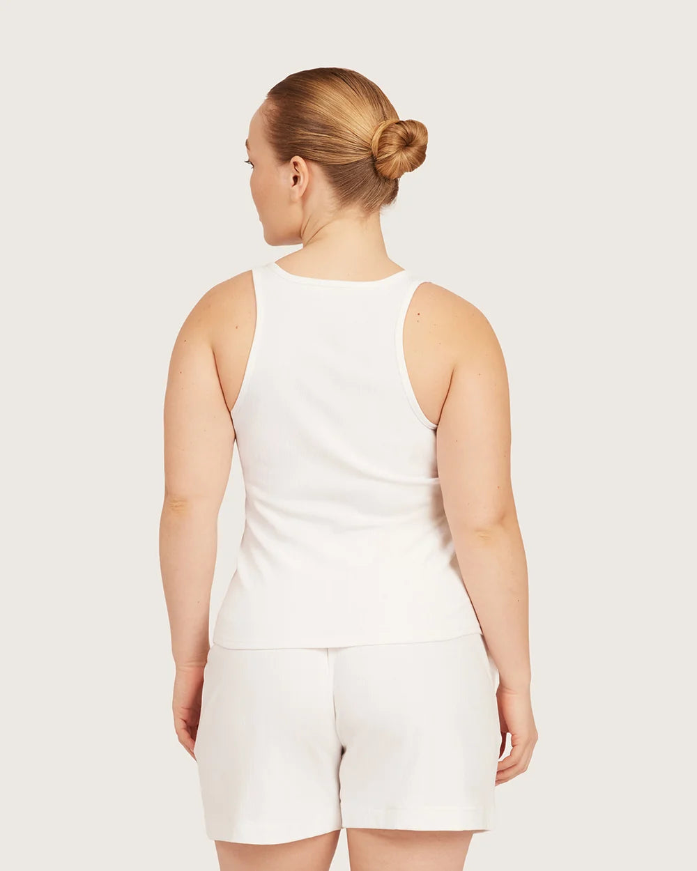 AiraRib Lounge Tank Top in Chalk