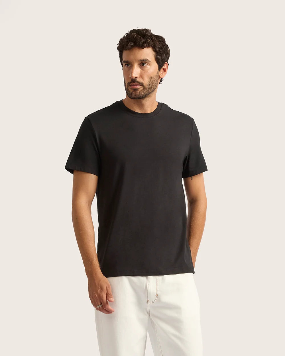 Classic Bamboo Crew Neck T-Shirt in Black