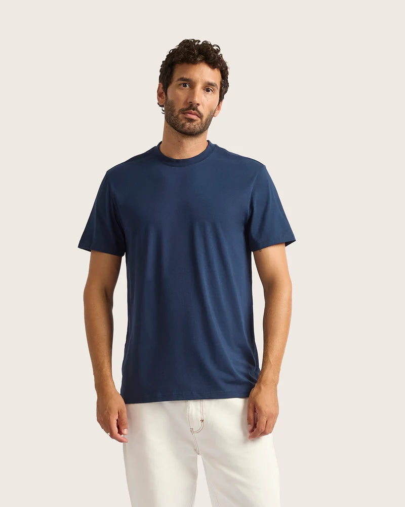 Classic Bamboo Crew Neck T-Shirt in Navy