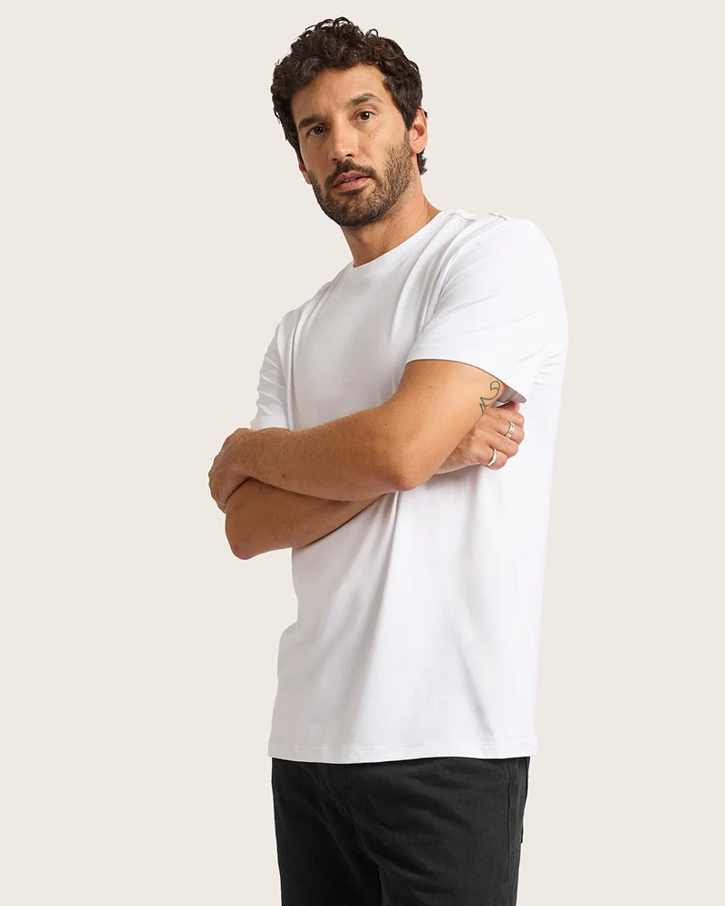 Classic Bamboo Crew Neck T-Shirt in White